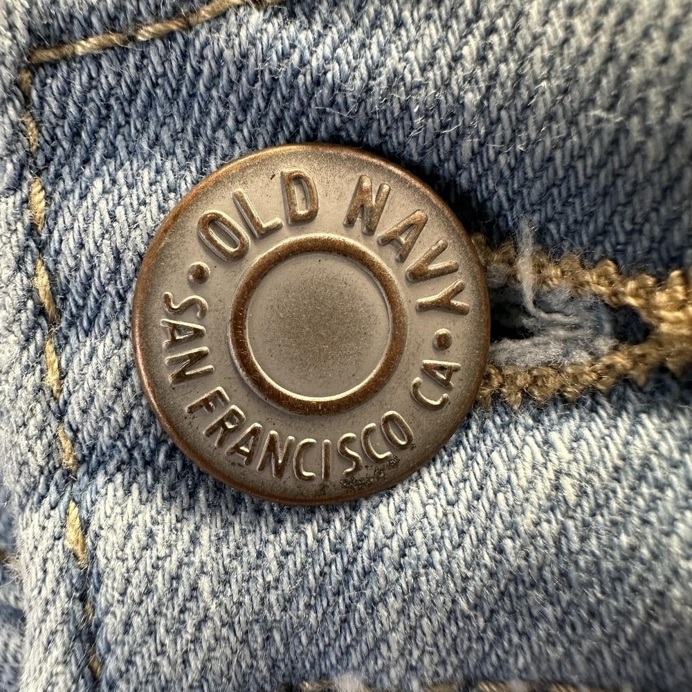 Old Navy Jeans Womens 16 Regular Light Wash Flare Crop Mid Rise Stretch Denim - Picture 4 of 14